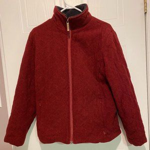 Woolrich  Fleece Zip In Deep Red Baby Heather Women's  Size M
